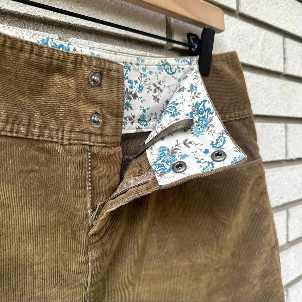 Athleta Ridge Corduroy Skirt Brown Olive Mini 6 Petite Pockets Utility Retro Y2K